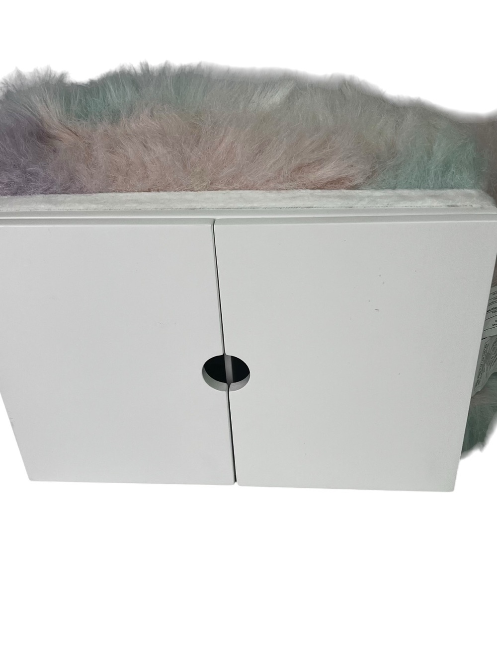 Pottery Barn Teen-Faux Fur Mani Pedi Lap desk Unicorn Multi Color Storage/Mirror - Picture 7 of 16